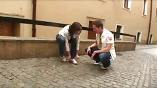 Võluv freckles moans alates Kukk Must mees
